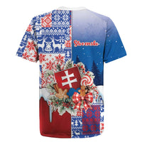 Slovakia Christmas Rugby Jersey Vesale Vianoce Xmas Pattern - Wonder Print Shop