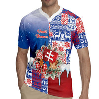 Slovakia Christmas Rugby Jersey Vesale Vianoce Xmas Pattern - Wonder Print Shop