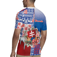 Slovakia Christmas Rugby Jersey Vesale Vianoce Xmas Pattern - Wonder Print Shop
