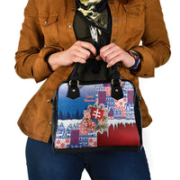 Slovakia Christmas Shoulder Handbag Vesale Vianoce Xmas Pattern - Wonder Print Shop