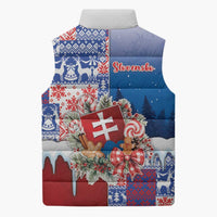 Slovakia Christmas Sleeveless Puffer Jacket Vesale Vianoce Xmas Pattern - Wonder Print Shop