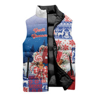 Slovakia Christmas Sleeveless Puffer Jacket Vesale Vianoce Xmas Pattern - Wonder Print Shop