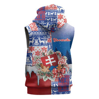 Slovakia Christmas Sleeveless Zip Hoodie Vesale Vianoce Xmas Pattern - Wonder Print Shop