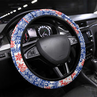 Slovakia Christmas Steering Wheel Cover Vesale Vianoce Xmas Pattern - Wonder Print Shop