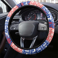Slovakia Christmas Steering Wheel Cover Vesale Vianoce Xmas Pattern - Wonder Print Shop