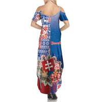 Slovakia Christmas Summer Maxi Dress Vesale Vianoce Xmas Pattern - Wonder Print Shop