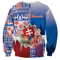 Slovakia Christmas Sweatshirt Vesale Vianoce Xmas Pattern - Wonder Print Shop