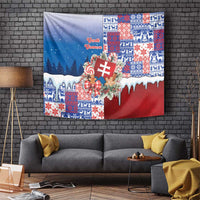 Slovakia Christmas Tapestry Vesale Vianoce Xmas Pattern - Wonder Print Shop