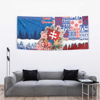 Slovakia Christmas Tapestry Vesale Vianoce Xmas Pattern - Wonder Print Shop