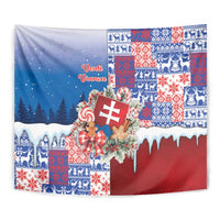 Slovakia Christmas Tapestry Vesale Vianoce Xmas Pattern - Wonder Print Shop