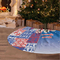 Slovakia Christmas Tree Skirt Vesale Vianoce Xmas Pattern - Wonder Print Shop