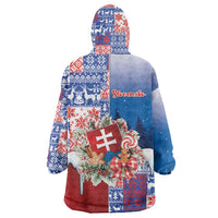 Slovakia Christmas Wearable Blanket Hoodie Vesale Vianoce Xmas Pattern - Wonder Print Shop
