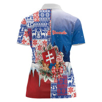 Slovakia Christmas Women Polo Shirt Vesale Vianoce Xmas Pattern - Wonder Print Shop