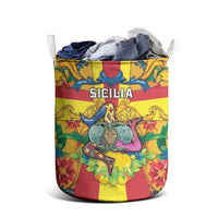 Italy Sicily Laundry Basket Gorgoneion Baroque Patterns - Wonder Print Shop