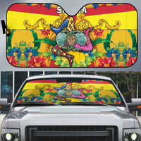 Italy Sicily Auto Sun Shade Gorgoneion Baroque Patterns - Wonder Print Shop