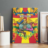 Italy Sicily Canvas Wall Art Gorgoneion Baroque Patterns - Wonder Print Shop