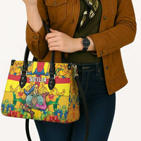 Italy Sicily Leather Bag Gorgoneion Baroque Patterns - Wonder Print Shop