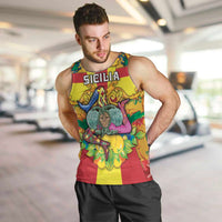 Personalized Italy Sicily Men Tank Top Gorgoneion Baroque Patterns - Wonder Print Shop