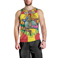 Personalized Italy Sicily Men Tank Top Gorgoneion Baroque Patterns - Wonder Print Shop
