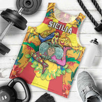 Personalized Italy Sicily Men Tank Top Gorgoneion Baroque Patterns - Wonder Print Shop