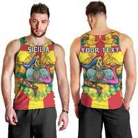 Personalized Italy Sicily Men Tank Top Gorgoneion Baroque Patterns - Wonder Print Shop