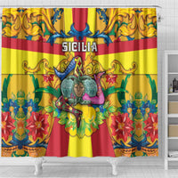 Italy Sicily Shower Curtain Gorgoneion Baroque Patterns - Wonder Print Shop