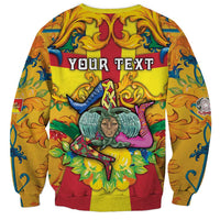 Personalized Italy Sicily Sweatshirt Gorgoneion Baroque Patterns - Wonder Print Shop