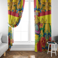 Italy Sicily Window Curtain Gorgoneion Baroque Patterns - Wonder Print Shop
