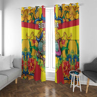 Italy Sicily Window Curtain Gorgoneion Baroque Patterns - Wonder Print Shop