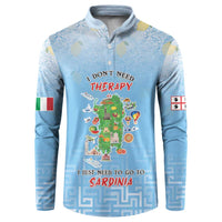 Personalized Italy Sardinia Button Sweatshirt I Don't Need Therapy - Wonder Print Shop