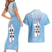 Personalized Italy Sardinia Couples Matching Short Sleeve Bodycon Dress and Hawaiian Shirt I Don't Need Therapy - Wonder Print Shop