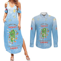 Personalized Italy Sardinia Couples Matching Summer Maxi Dress and Long Sleeve Button Shirt I Don't Need Therapy - Wonder Print Shop
