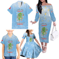 Personalized Italy Sardinia Family Matching Off The Shoulder Long Sleeve Dress and Hawaiian Shirt I Don't Need Therapy - Wonder Print Shop