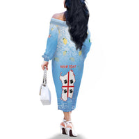 Personalized Italy Sardinia Family Matching Off The Shoulder Long Sleeve Dress and Hawaiian Shirt I Don't Need Therapy - Wonder Print Shop