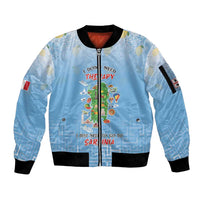 Personalized Italy Sardinia Sleeve Zip Bomber Jacket I Don't Need Therapy - Wonder Print Shop