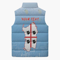 Personalized Italy Sardinia Sleeveless Puffer Jacket I Don't Need Therapy - Wonder Print Shop