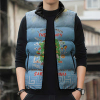 Personalized Italy Sardinia Sleeveless Puffer Jacket I Don't Need Therapy - Wonder Print Shop