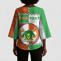 Personalized Niger Kimono Sleeve Blouse Dama Gazelle Waving Flag Funny Style