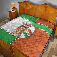Niger Quilt Dama Gazelle Waving Flag Funny Style