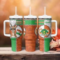 Personalized Niger Tumbler With Handle Dama Gazelle Waving Flag Funny Style