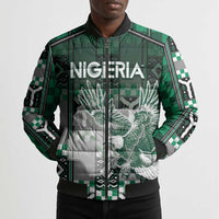 Personalized Nigeria Bomber Puffer Jacket Eagle With Tribal Patterns