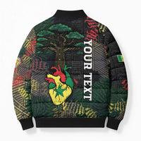 Personalized Senegal Bomber Puffer Jacket Heart Baobab Art Grunge Style