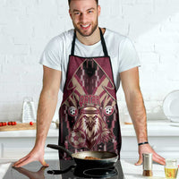 Qatar Football Apron Glitch Style Falcon With Arabic Patterns