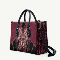 Qatar Football Leather Bag Glitch Style Falcon With Arabic Patterns