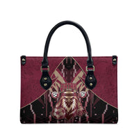 Qatar Football Leather Bag Glitch Style Falcon With Arabic Patterns