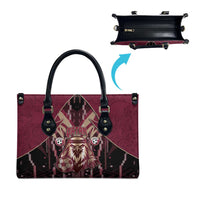 Qatar Football Leather Bag Glitch Style Falcon With Arabic Patterns