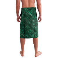 Custom Saudi Arabia Football Lavalava Eagle With Desert Glitch Cyberpunk Art
