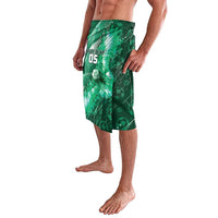 Custom Saudi Arabia Football Lavalava Eagle With Desert Glitch Cyberpunk Art