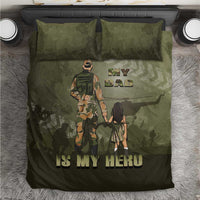 Military Fathers Day Bedding Set My Dad Is My Hero
