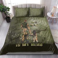 Military Fathers Day Bedding Set My Dad Is My Hero